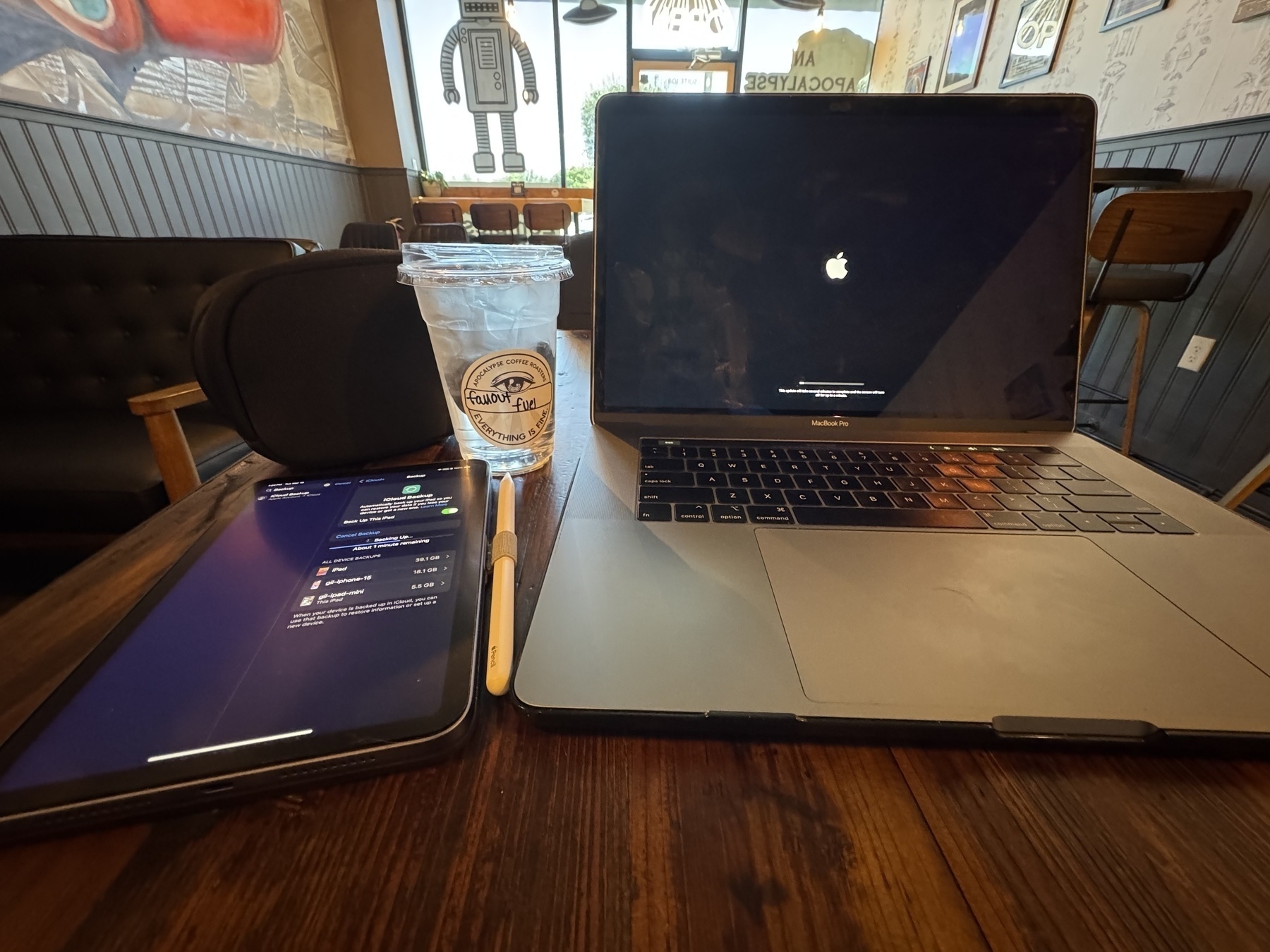 iPad Mini and Macbook Pro on a table